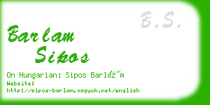 barlam sipos business card